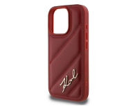 KARL LAGERFELD Quilted Signature do iPhone 16 Pro Max czerwony KLHCP16XPQDSMGR - 1278270 - zdjęcie 3